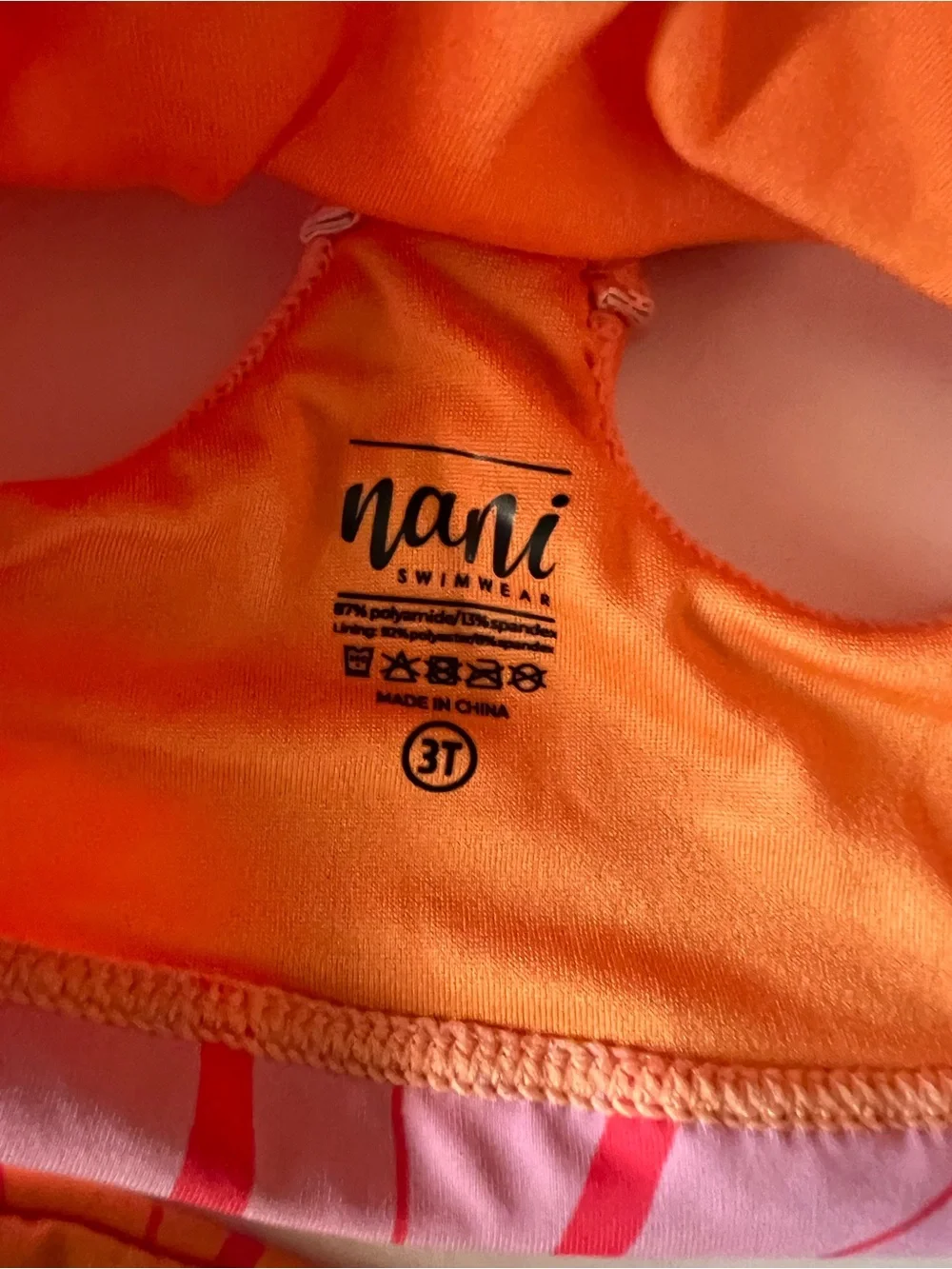 Kids Floral Two-Piece Bikini - Pink & Orange
